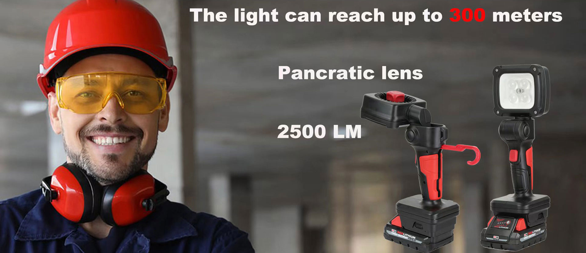 Nhà máy sản xuất đèn LED làm việc có chân máy