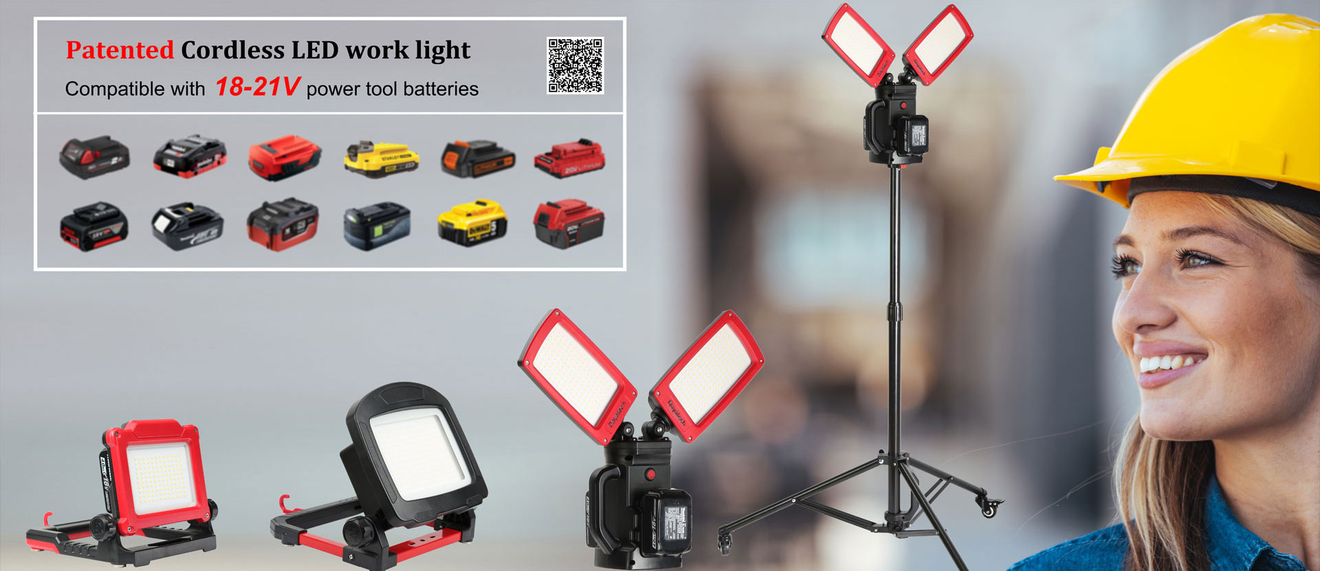 Nhà cung cấp đèn LED làm việc không dây 18-21V